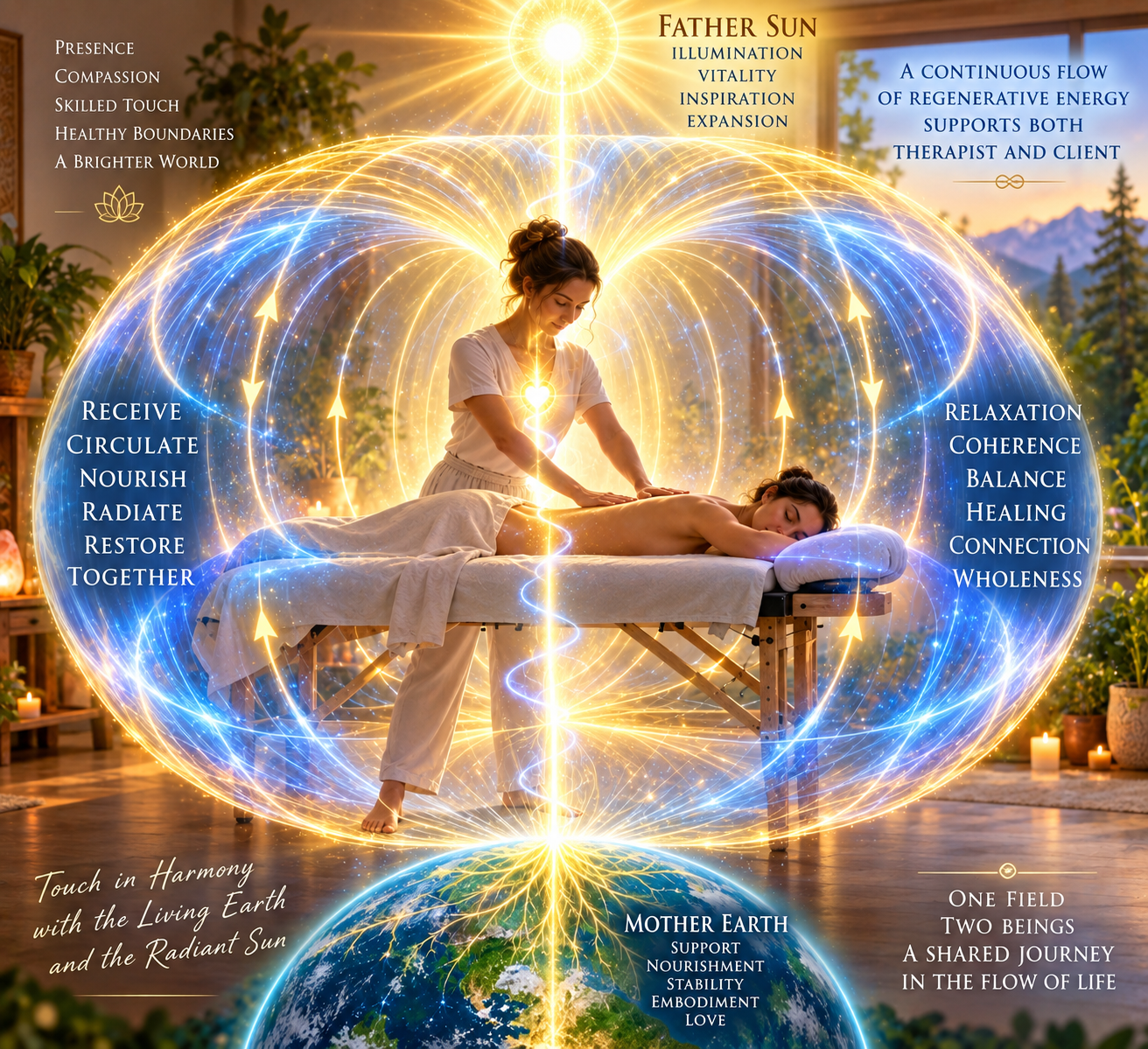 Grounding: Connecting to Living Energies for Massage Therapist (or any healing modality)