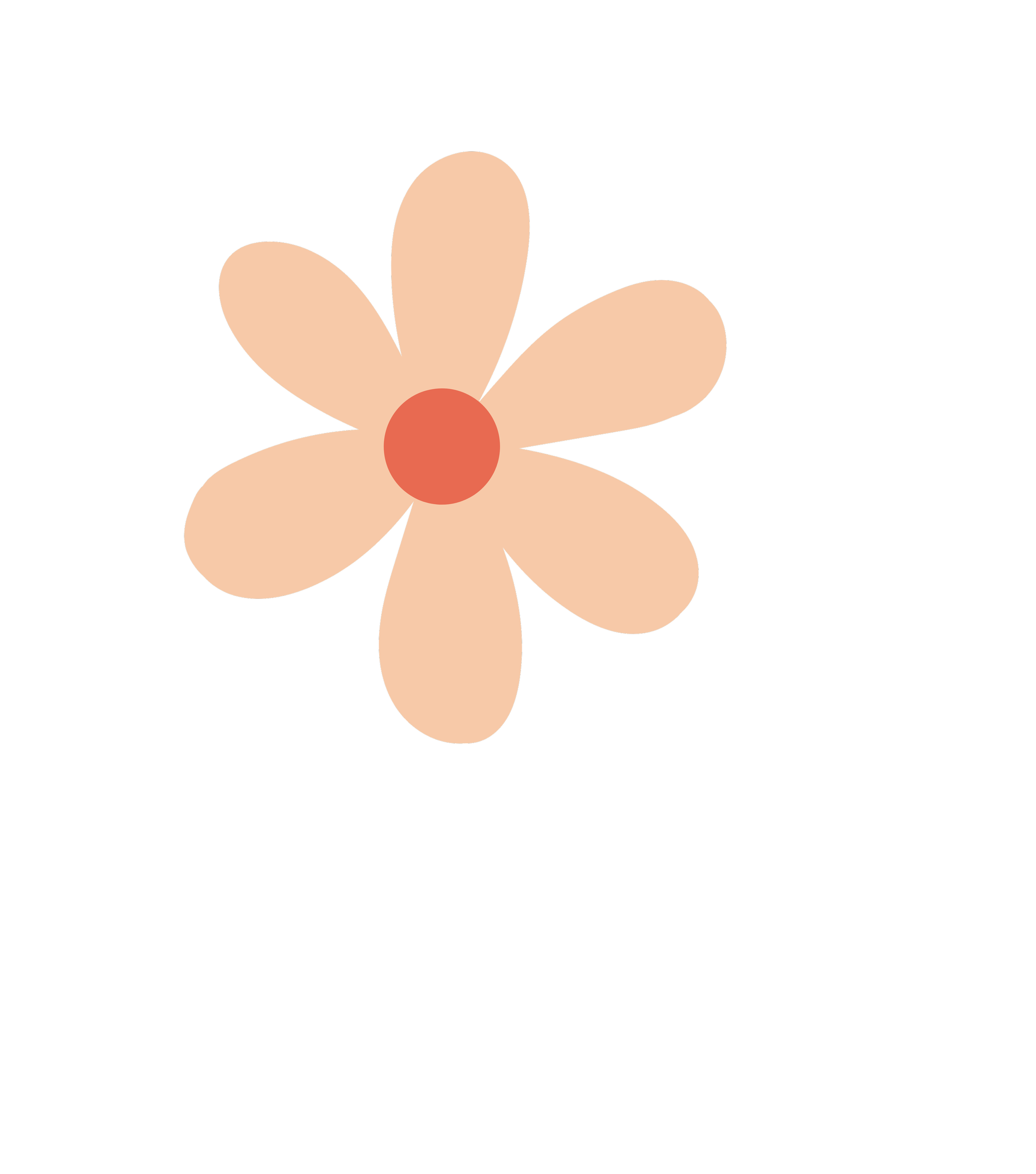 A simple illustration of a pink flower with five petals and an orange center with the words 'You Are My Sunshine' written in black, cursive font.
