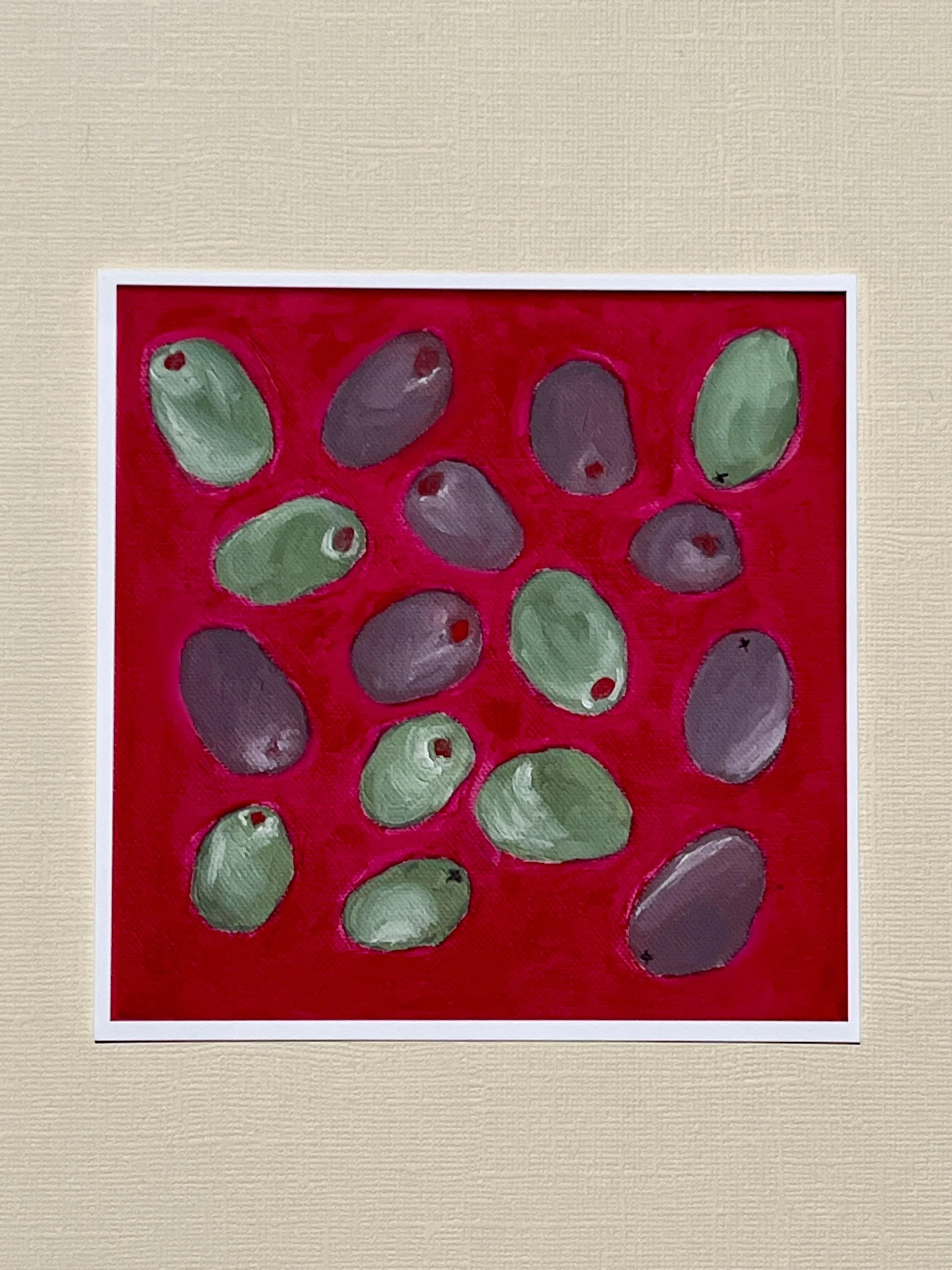 Olives Kitchen Art Print | Mediterranean Food Illustration