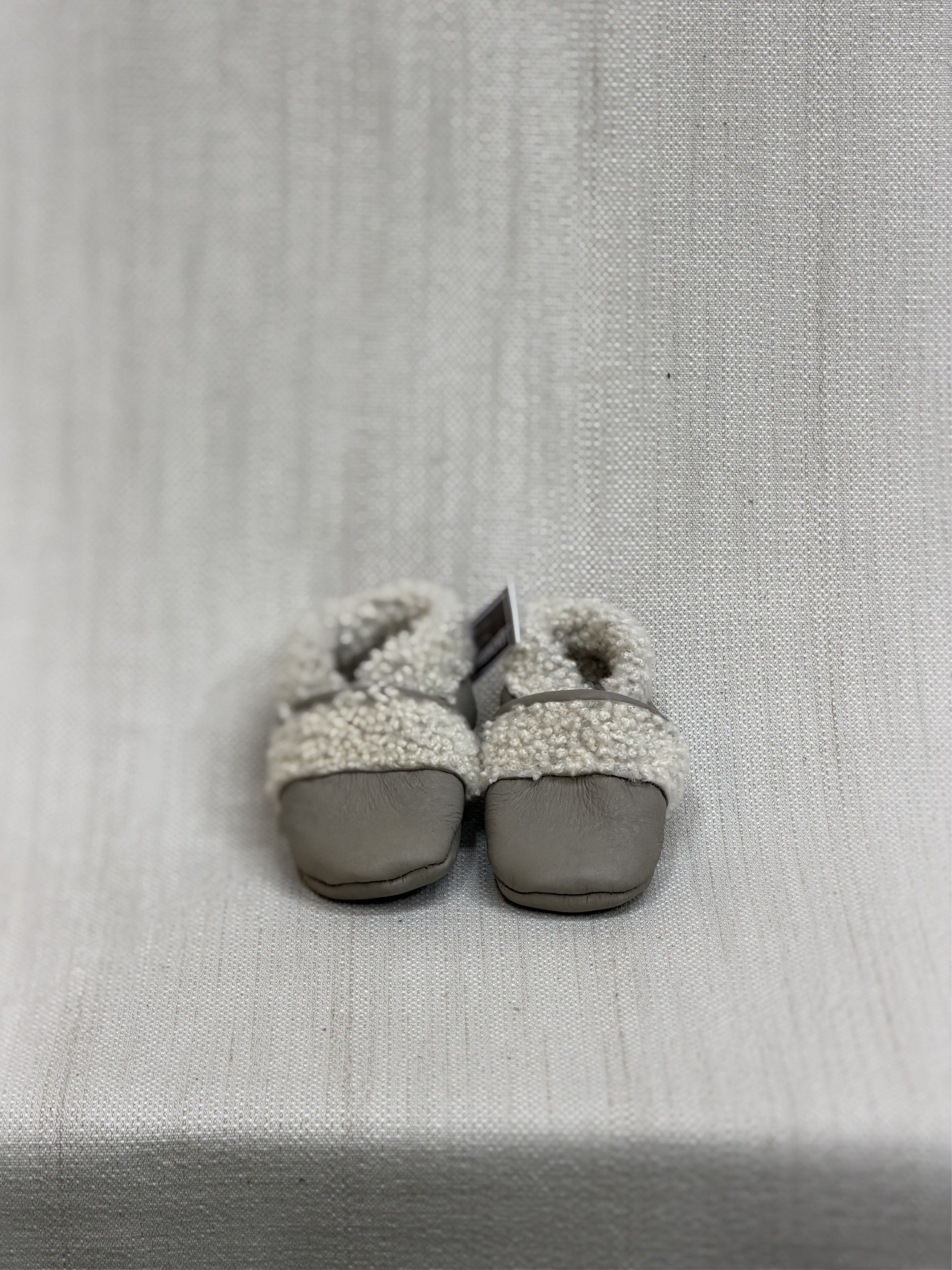 Infants Lambswool Trim - Taupe