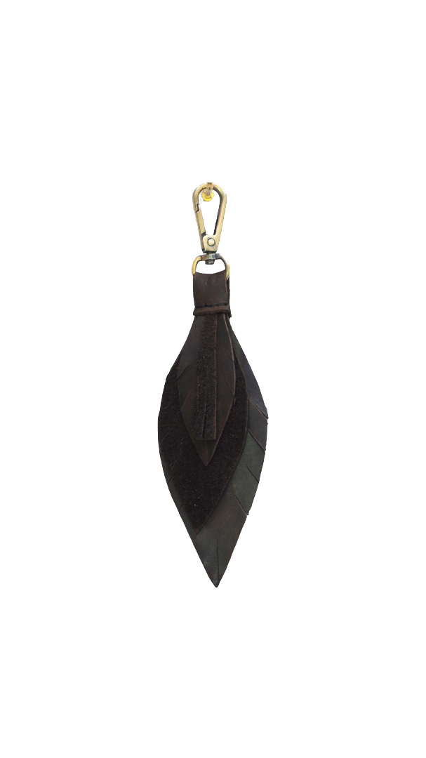 Leather Feather - Dark Brown