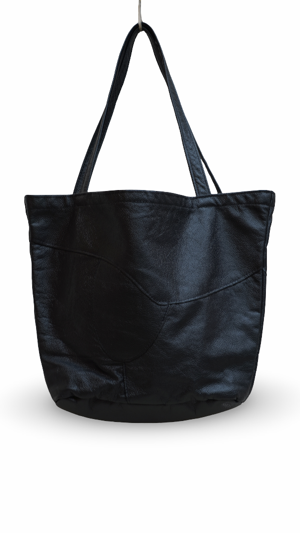 Patchwork Tote Bag - Black
