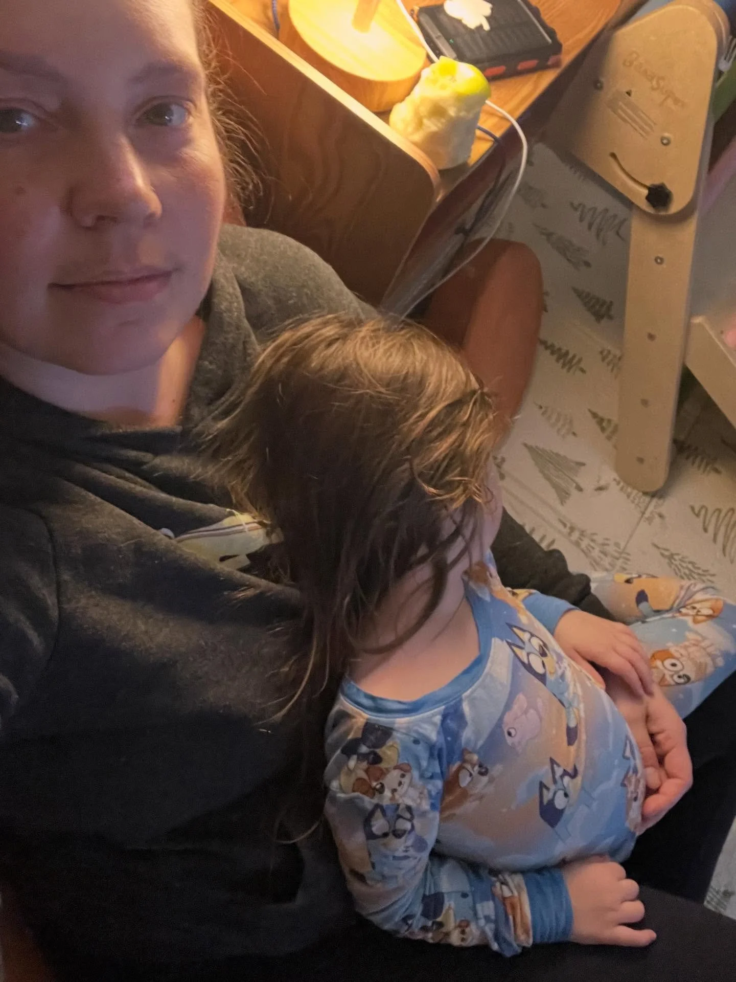 Quite the ordinary photo. But a photo that I would&rsquo;ve once thought impossible.

My 3.5 year old fell asleep sitting in my lap on our play couch. Which basically never happens. 

Long gone are the days of swaying her, nursing her, babywearing he