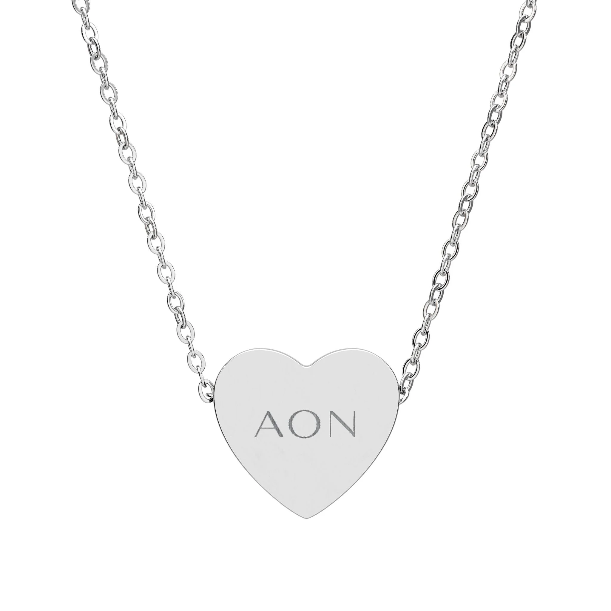A.O.N Heart Necklace | Silver Heart Pendant
