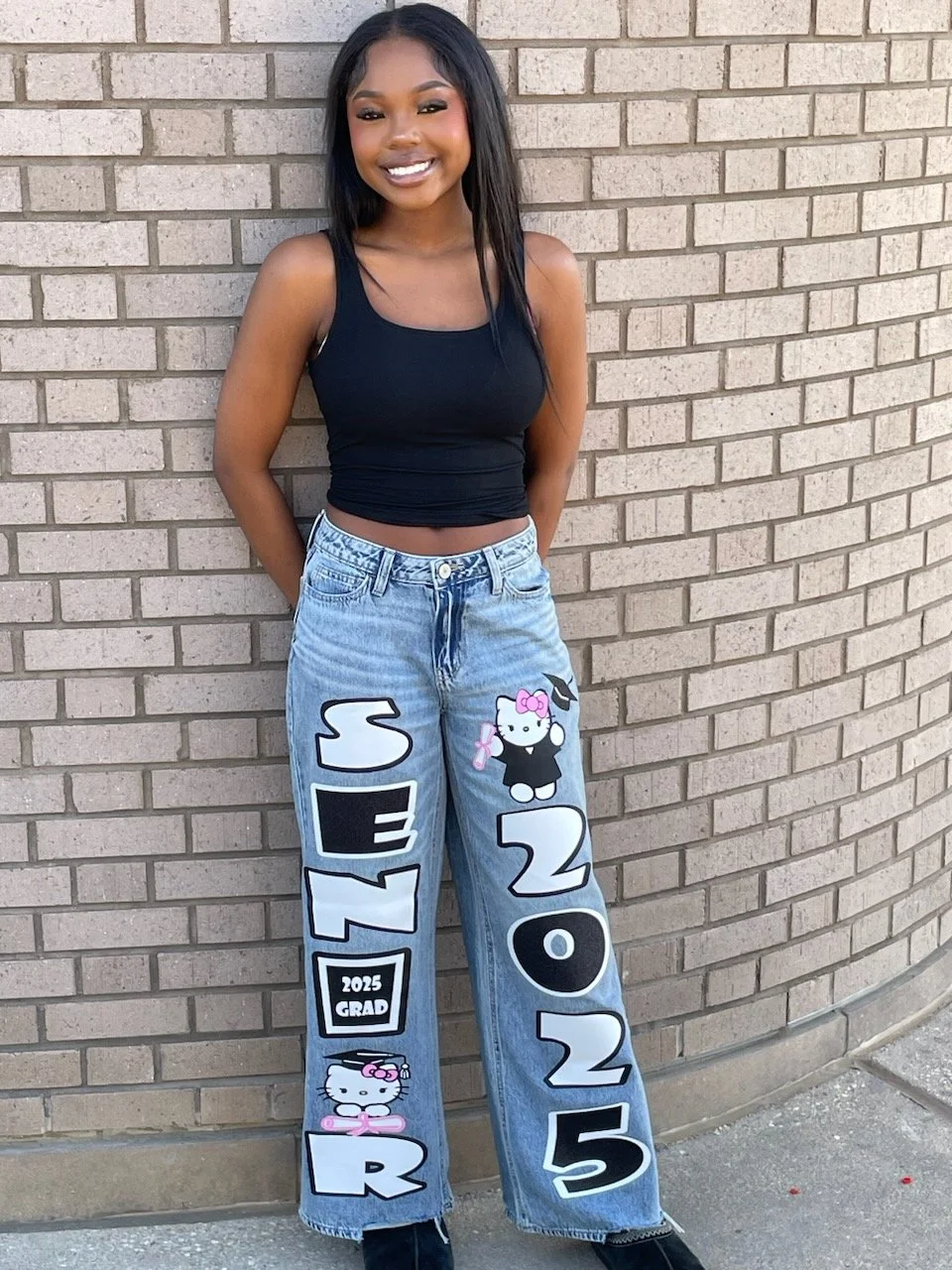 Celebrating the Graduate-Senior Jeans- Celebrate your senior’s big year with custom apparel designed to honor their achievements and upcoming graduation. From shirts and sweatshirts to personalized designs featuring names, photos, school colors, and 
