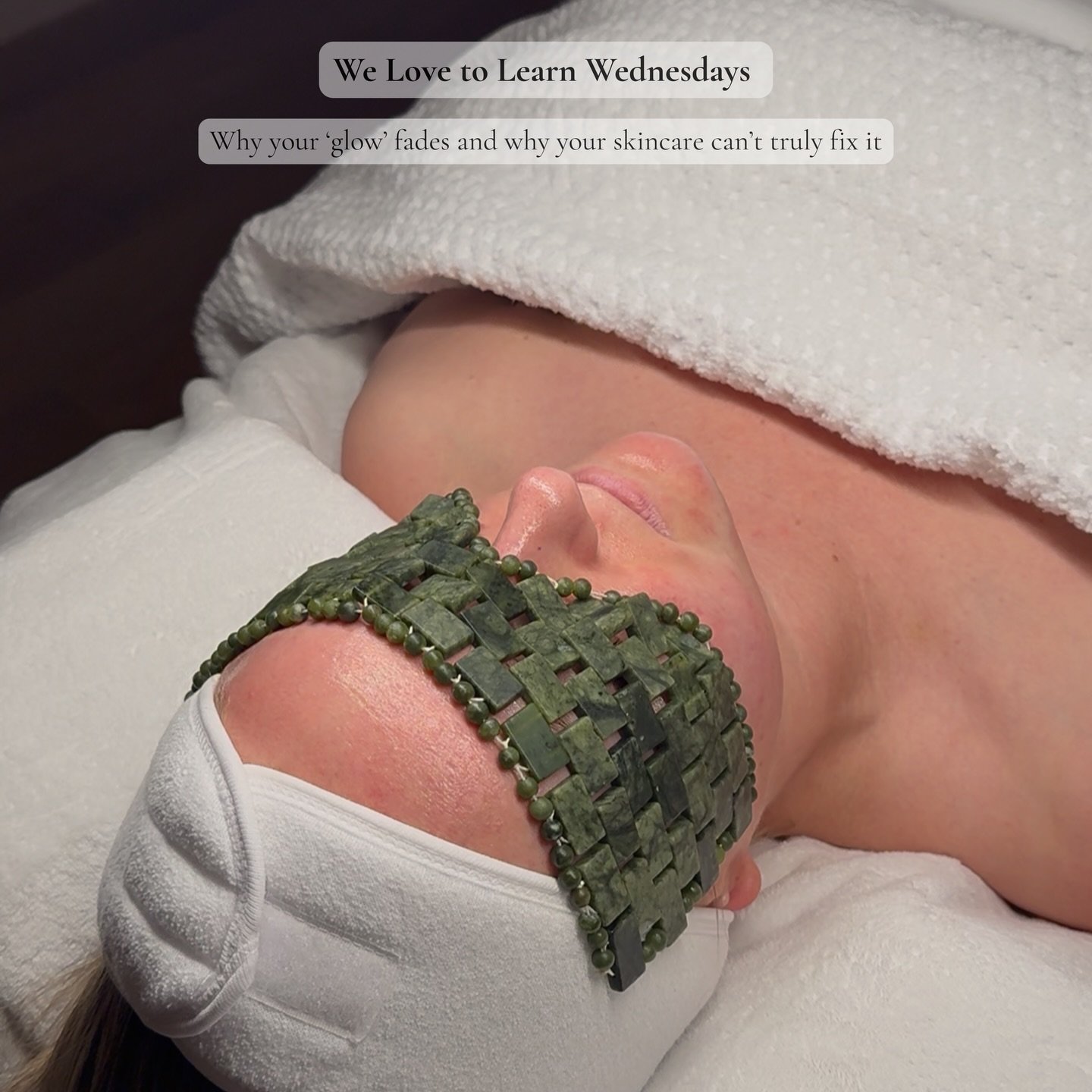 ✨ We Love to Learn Wednesdays ✨
Ever felt like your glow has disappeared, even though you feel like you&rsquo;re doing everything right? 

Here&rsquo;s why 👇🏼
Your home products only work on the surface of your skin. Deeper concerns, like dehydrati