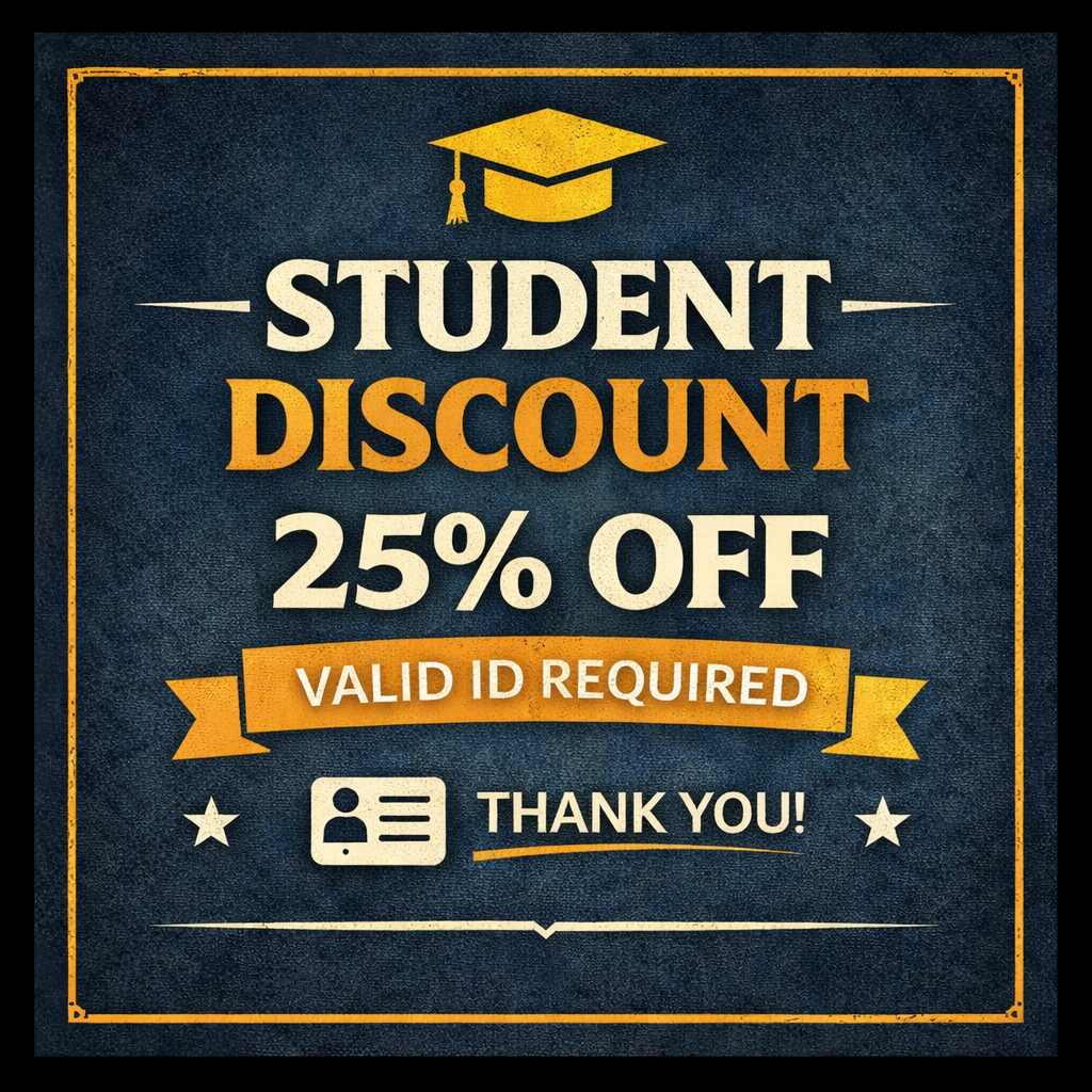 Student Discount – 30%