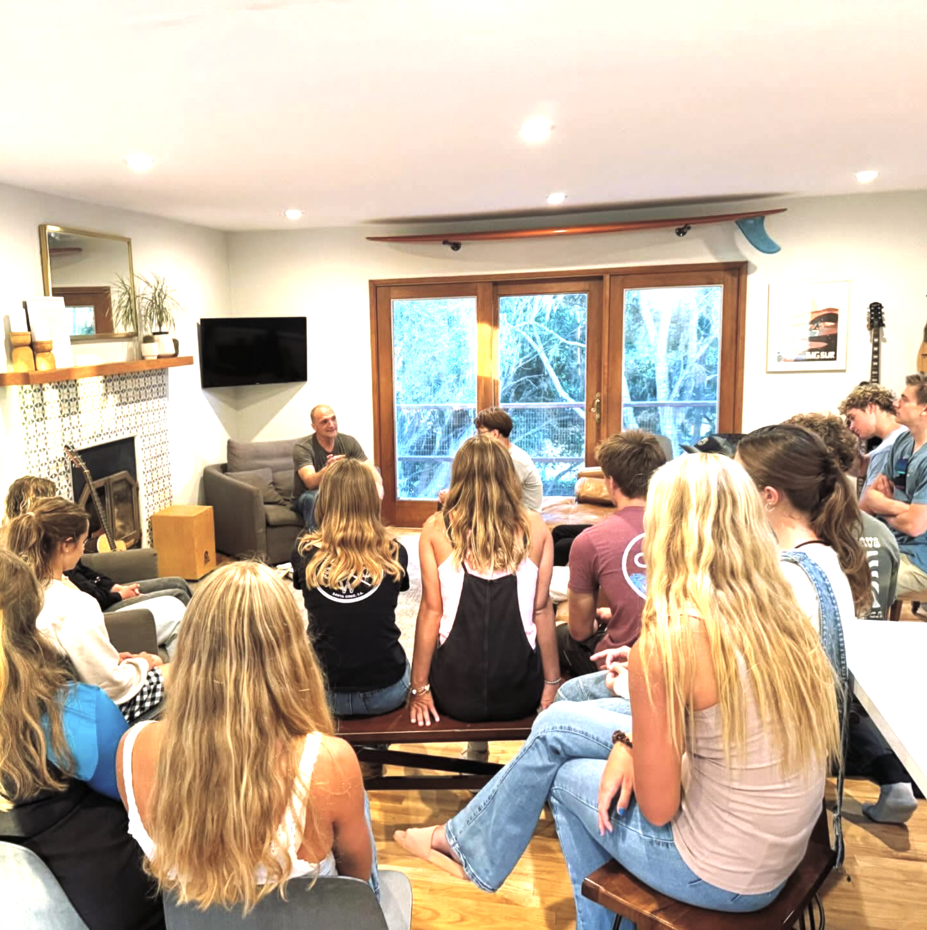 Pastor Troy Martin Talking to Highschool Group Trinity