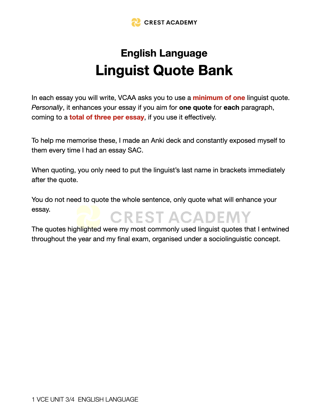 Linguist Quote Bank