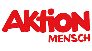 Aktion Mensch logo with red text on a white background.
