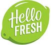 Green speech bubble with the words 'Hello Fresh' written inside