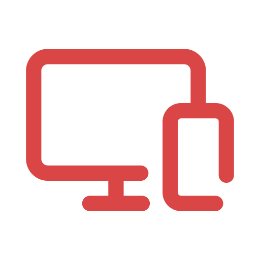 Icon of a computer monitor and a smartphone.