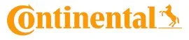 Logo of Continental, a tire and automotive parts company, featuring the word 'Continental' in orange with a stylized horse figure on the right.