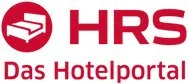 HRS Das Hotelportal logo in red with a book icon inside a circle.