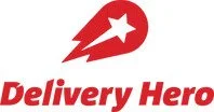 Delivery Hero logo with a red arrow and star symbol above the company name.