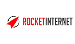 Rocket Internet logo with a red rocket icon and the words 'ROCKET INTERNET' in black and red text