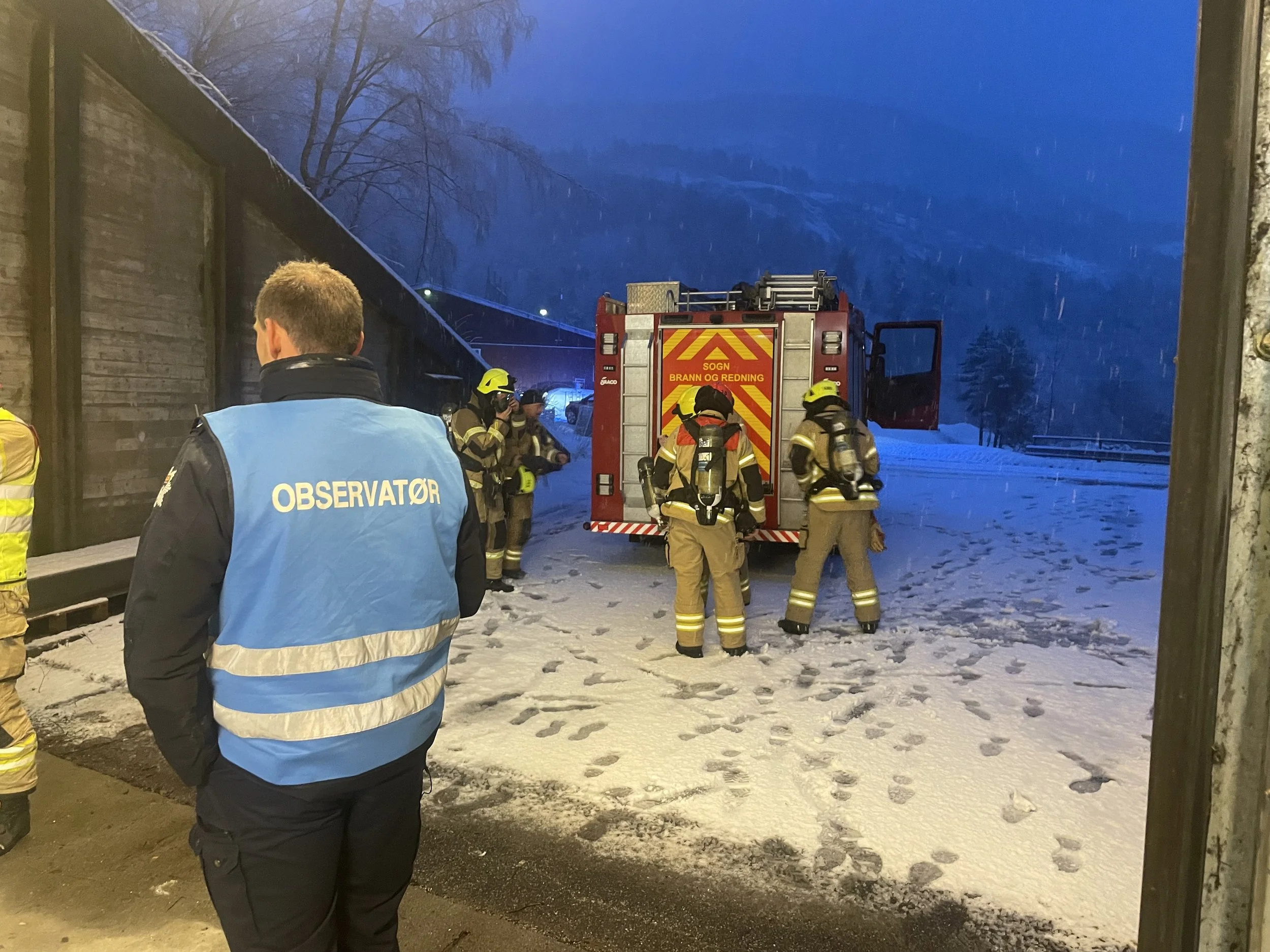 Bilete frå beredskapsøving i Årøy.