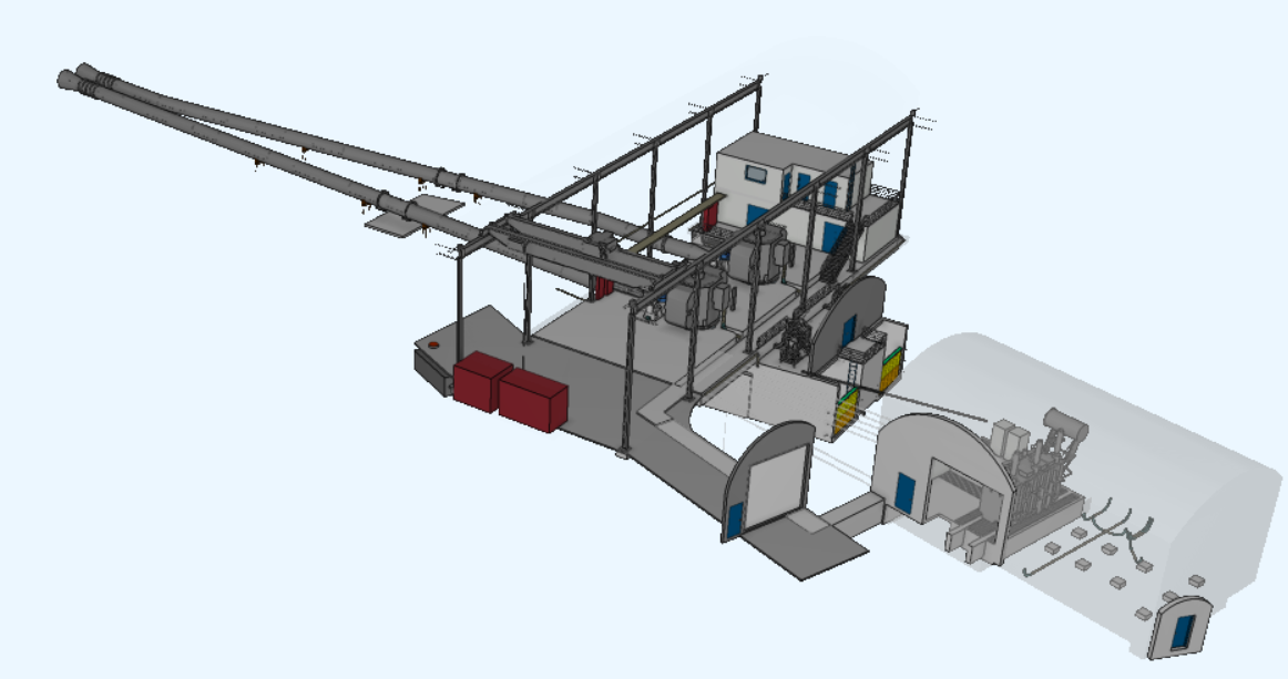 3Dmodell av kraftstasjon
