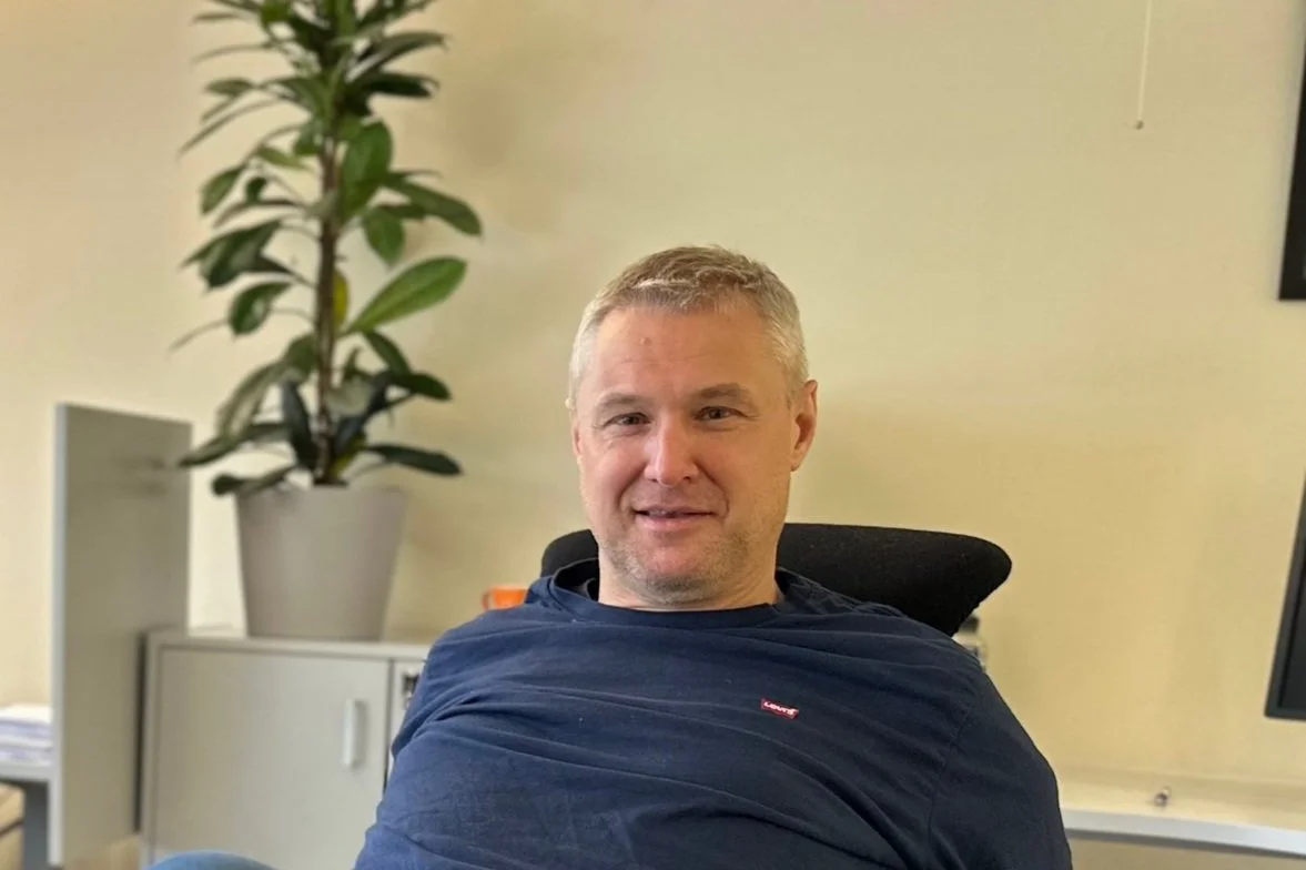 Torgeir Skålid på sitt kontor