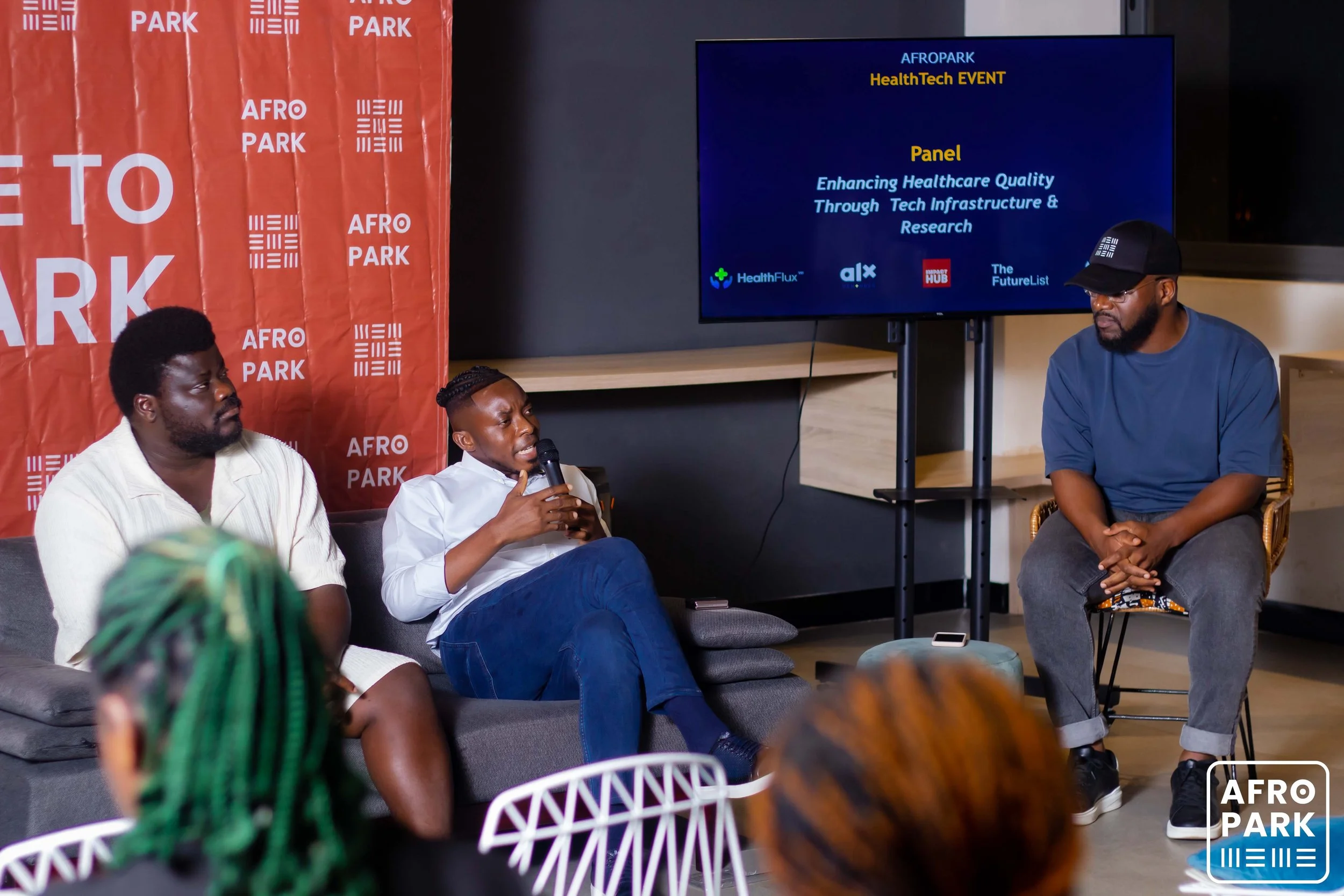 Panel discussion at AfroPark HealthTech event