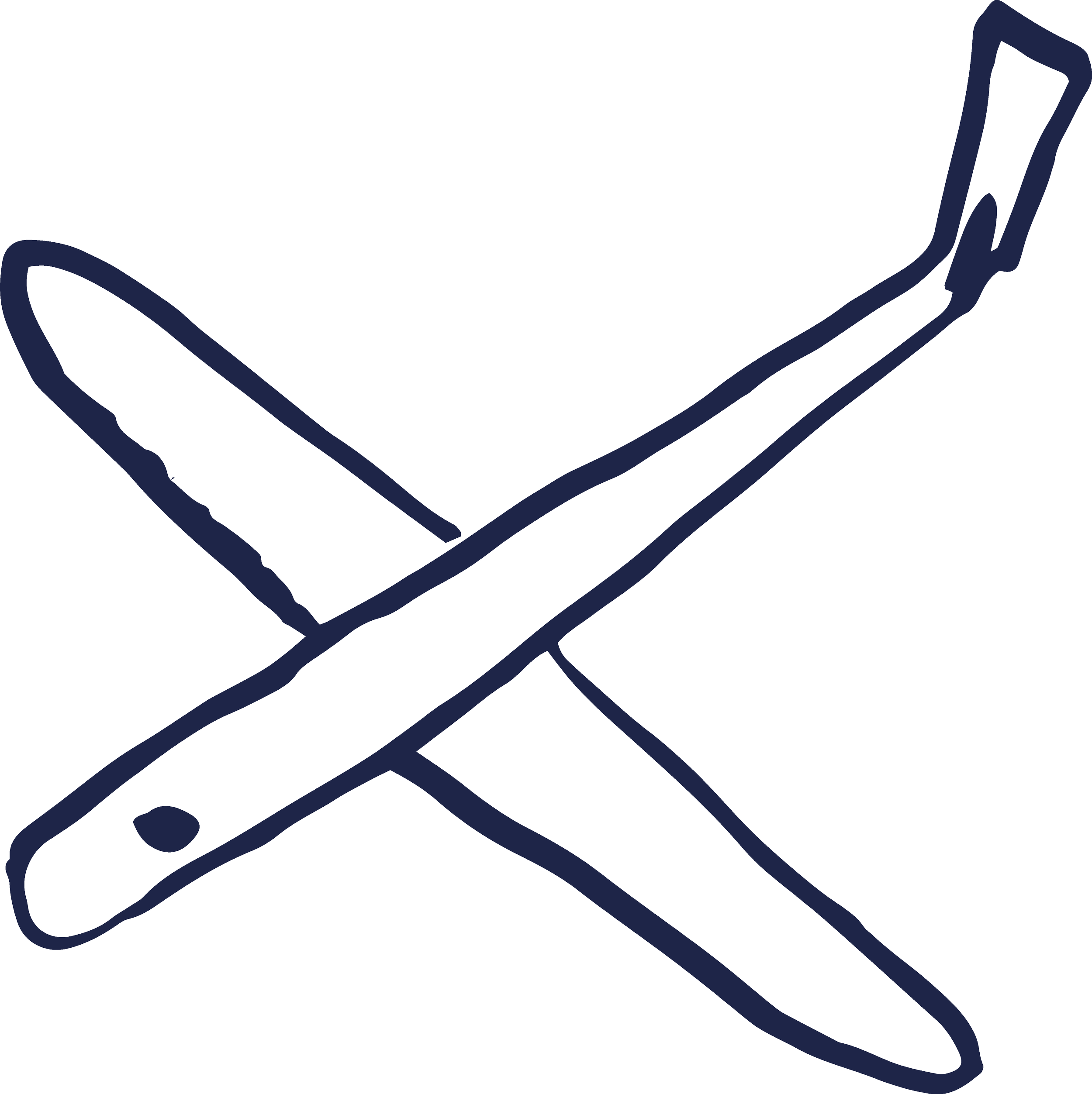 Une illustration simple d'une main stylisée en outline.
