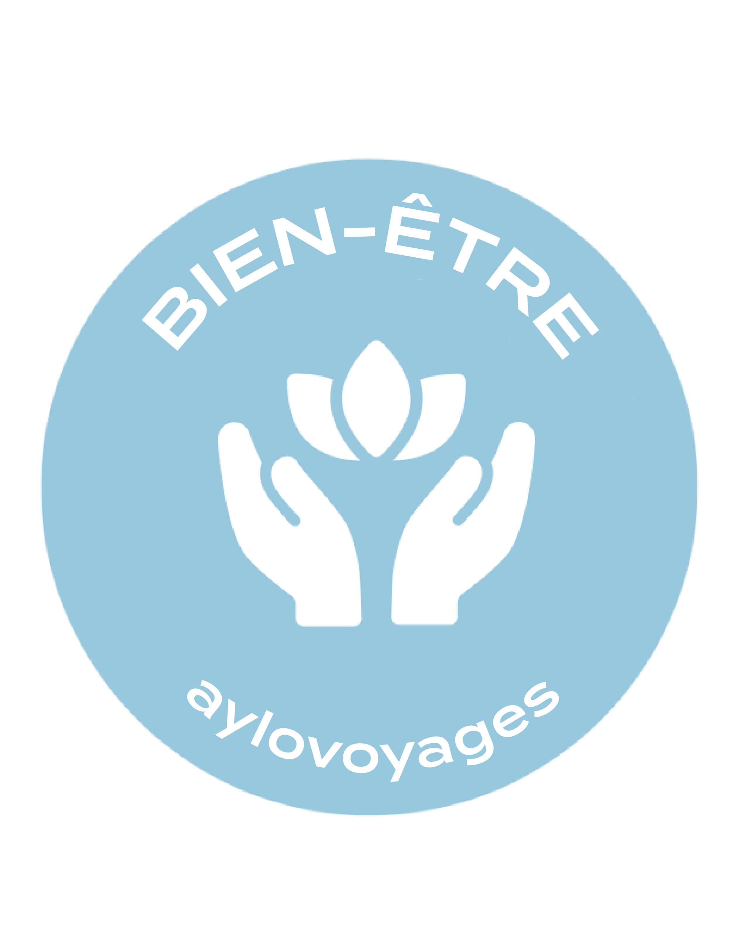 Icône de bien-être d’aylovoyages : mains tenant une fleur, symbolisant le bien-être, le spa et les retraites.
