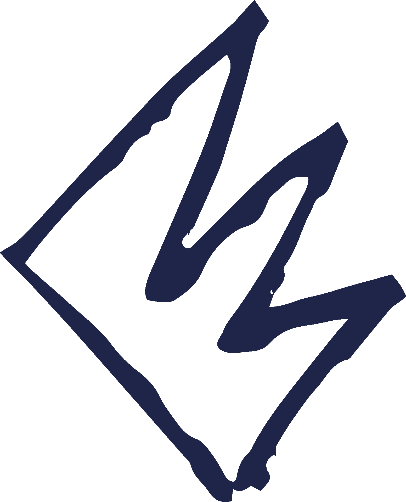Forme de couronne dessinée en bleu, utilisée comme élément de design.