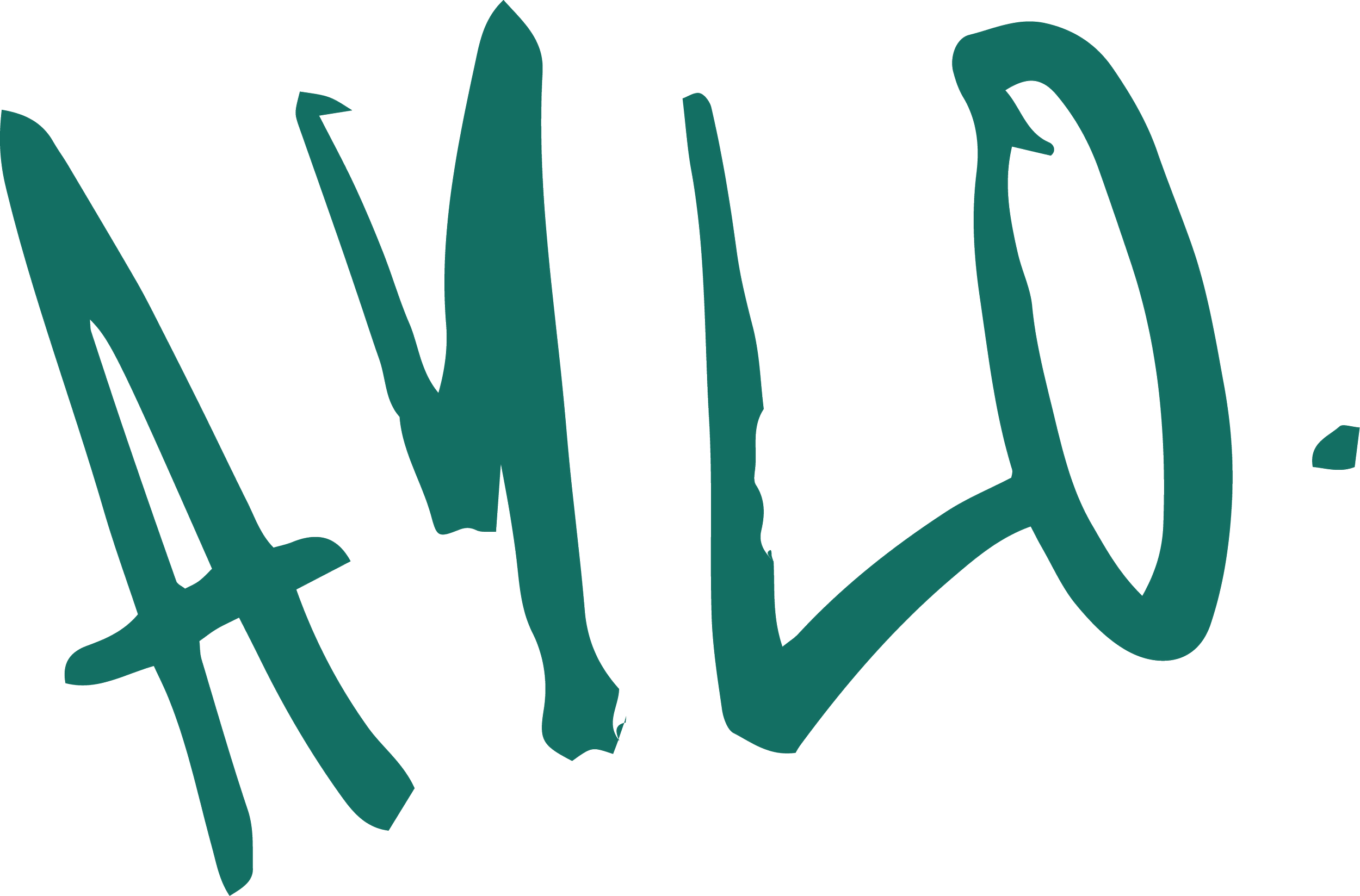 Le logo de la marque Vans, stylisé en lettres cursives, de couleur vert foncé.