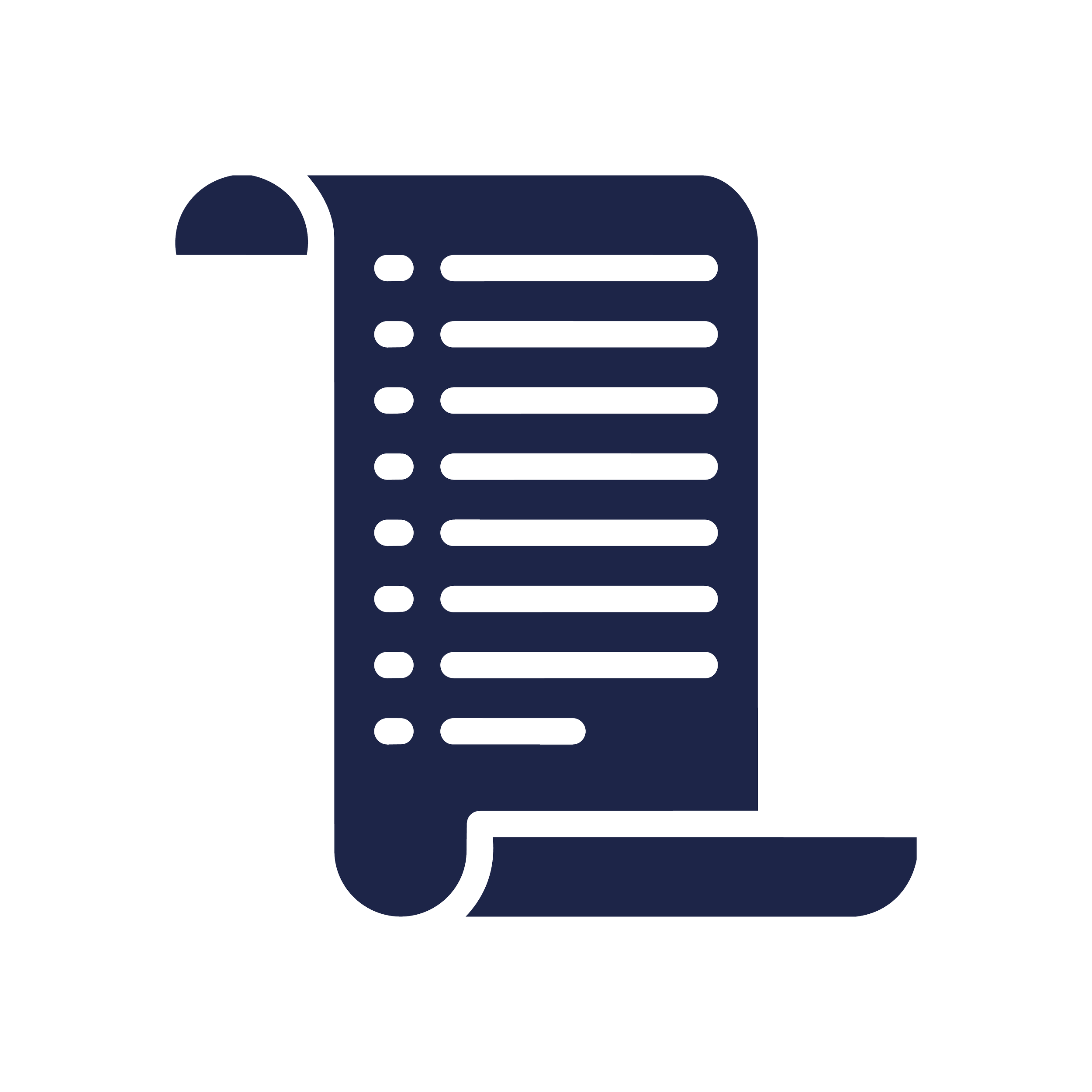 Une illustration minimaliste en icône d'un chien de profil, de couleur bleue foncée, avec une ligne de corps et une tête semi-circulaire