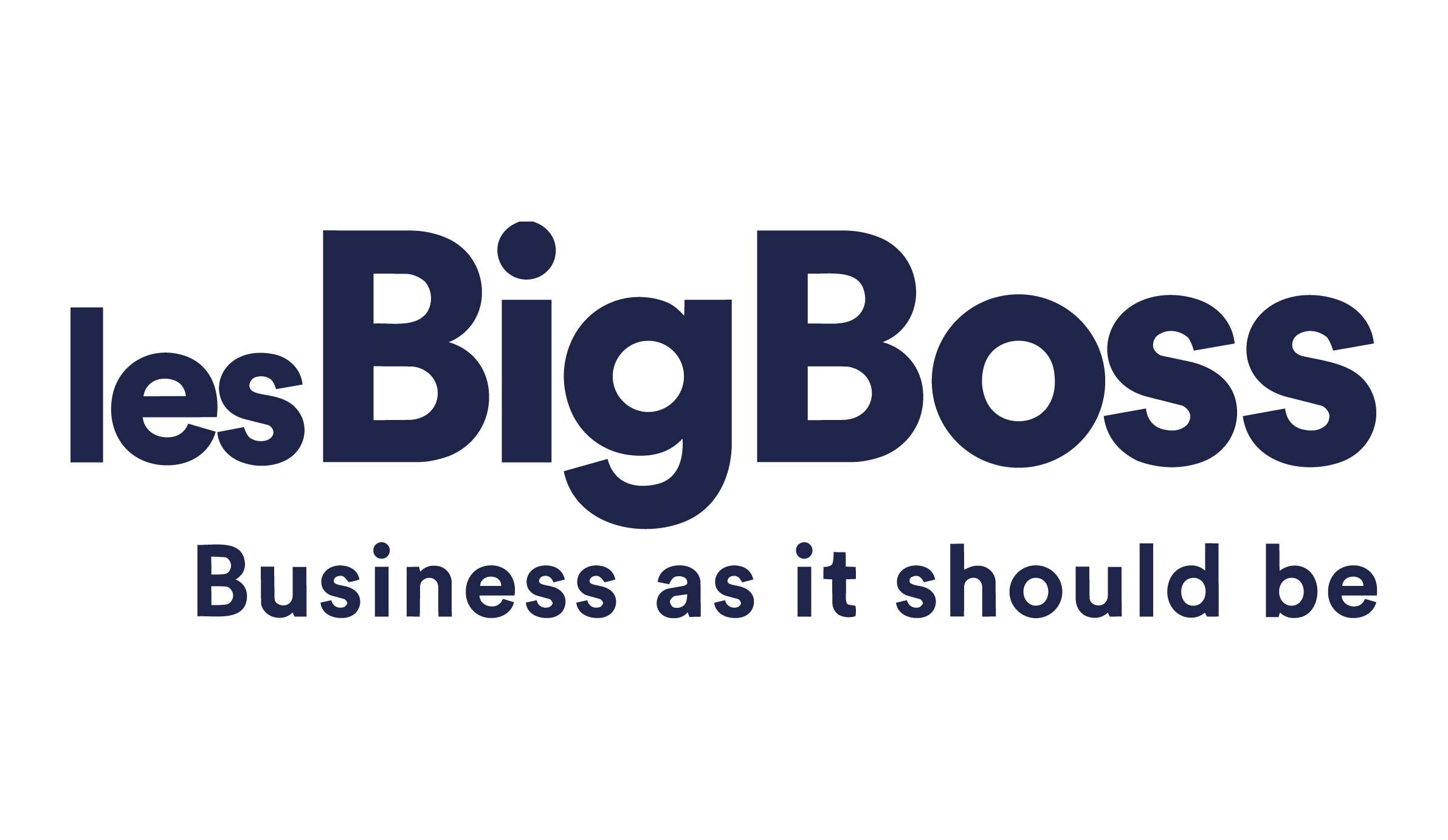 Logo blanc sur fond noir avec le texte "Les BizBiz" en grande taille, et le sous-titre "Business as it should be".