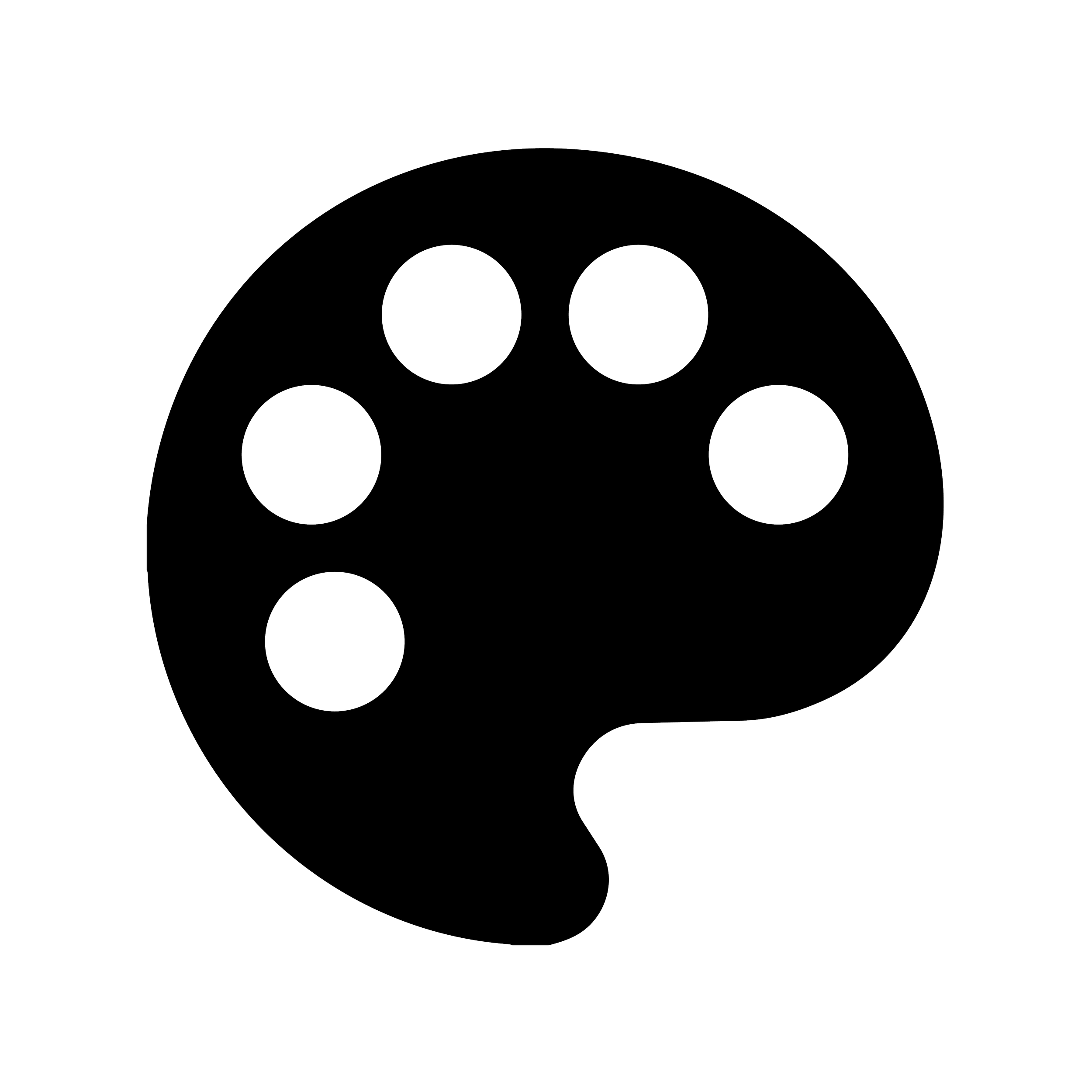 Un fond noir avec des cercles blancs de différentes tailles alignés en arc de cercle, formant une sorte de motif géométrique.