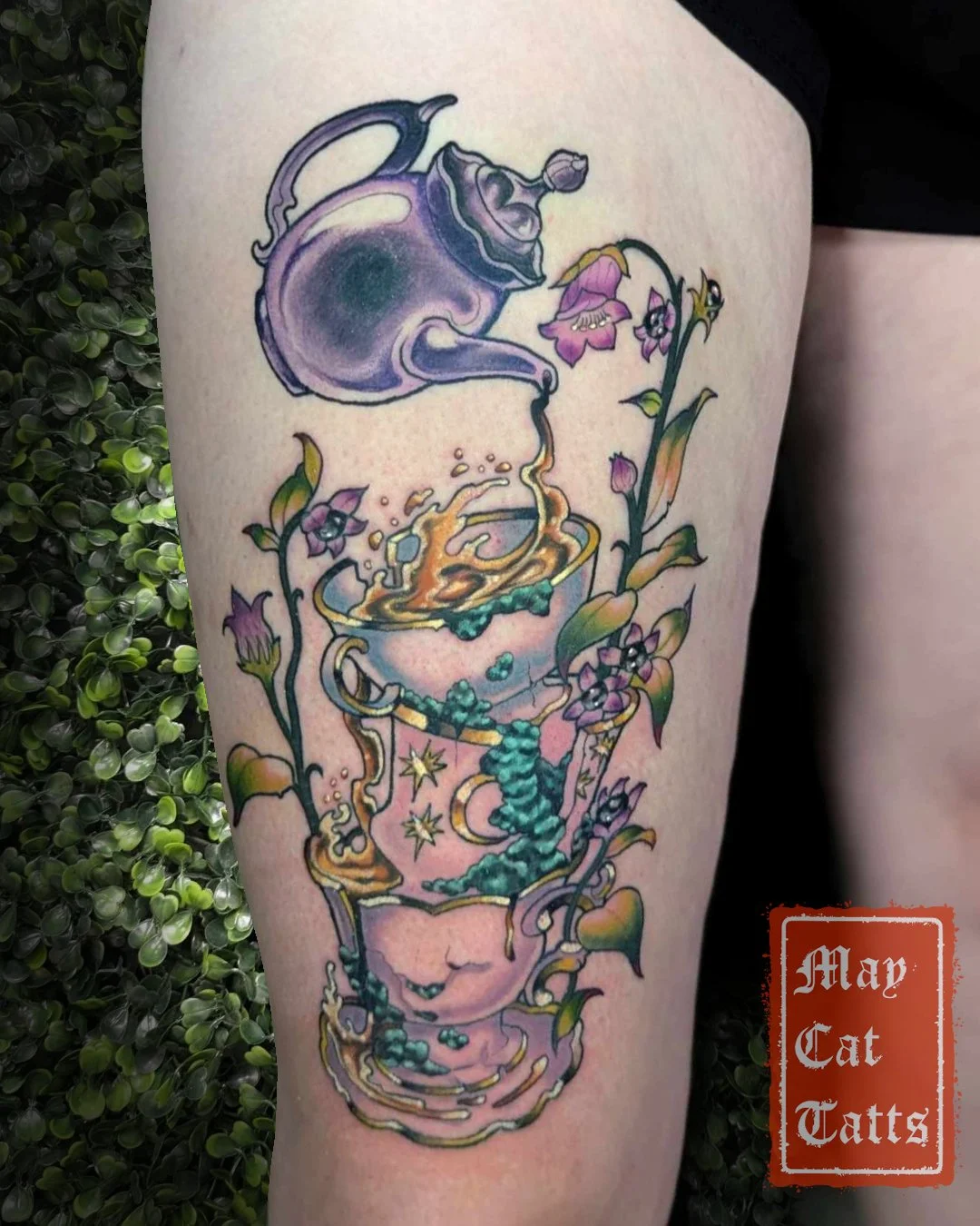 Witchy tea: 1 half day for lines, 1 full day colour and shading