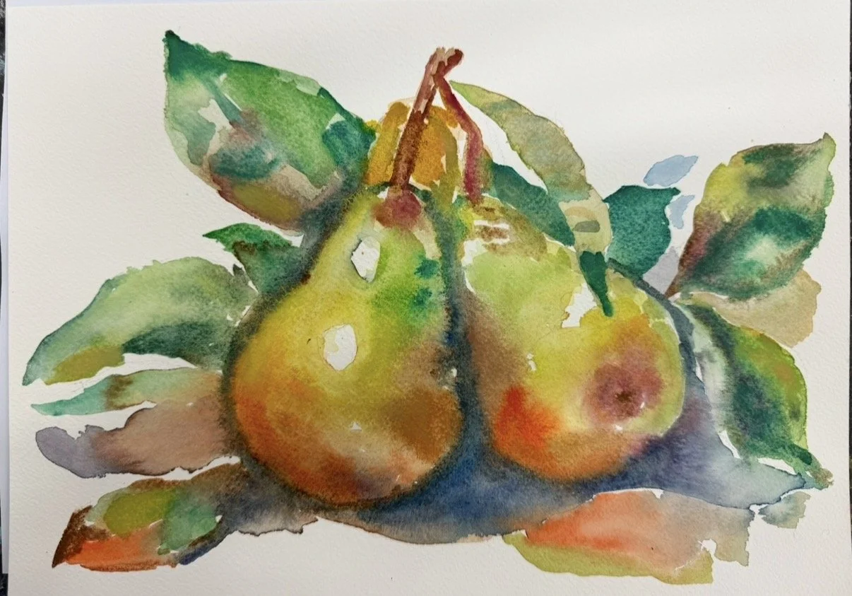 Pears and leaves
