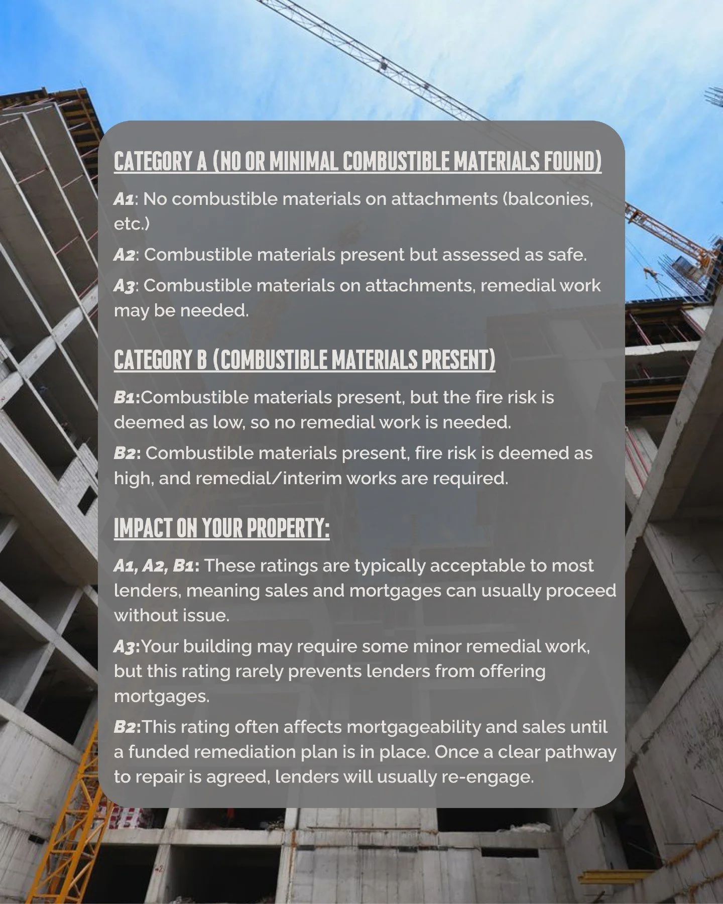 An EWS1 rating can raise a lot of questions. Knowing what yours actually means helps bring clarity to the path ahead.

Clear, honest information is the first step towards confidence in the remediation process. Speak to us if you need guidance on next