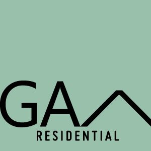 Logo with the text 'GA' and a mountain peak graphic above the word 'RESIDENTIAL'.