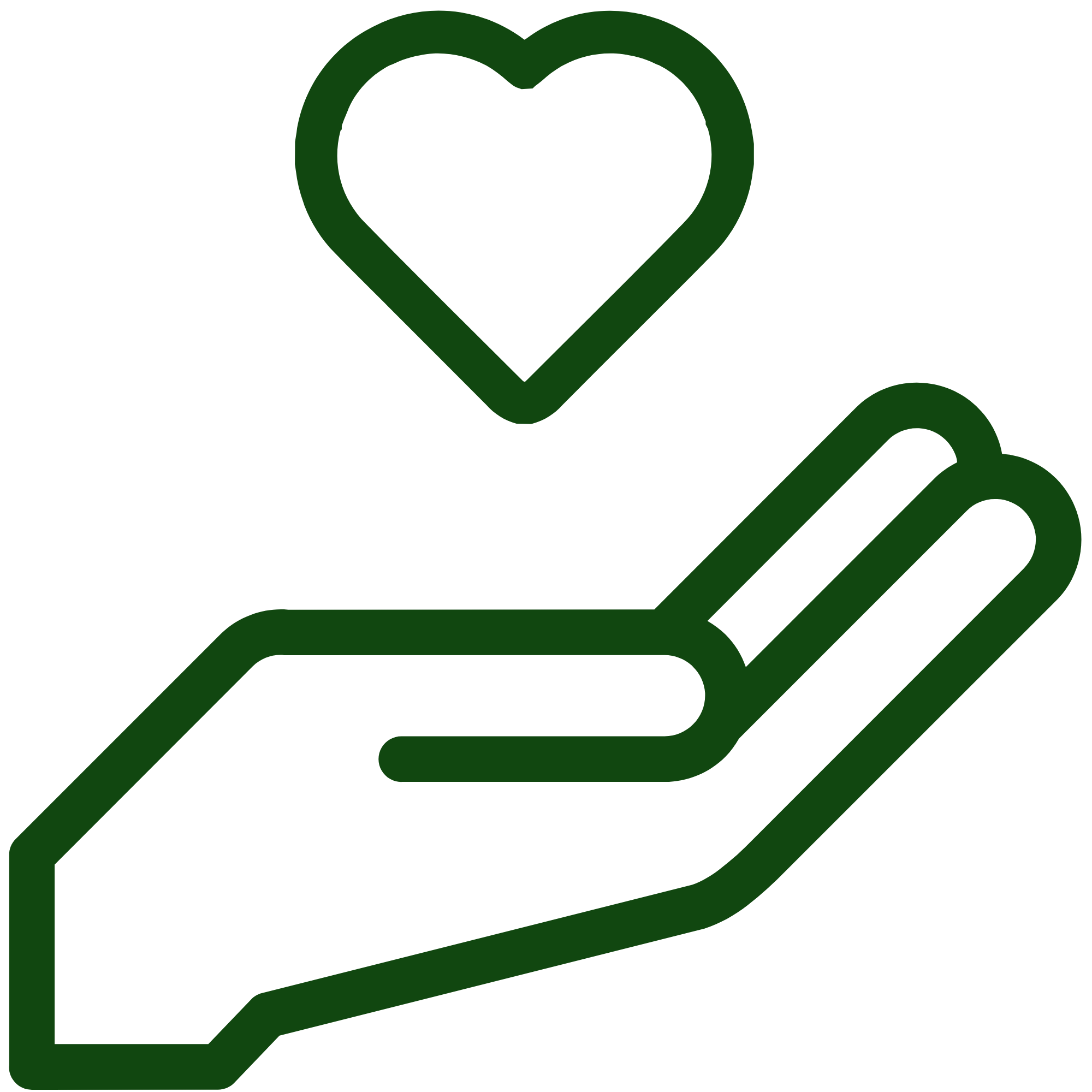 hand holding heart icon
