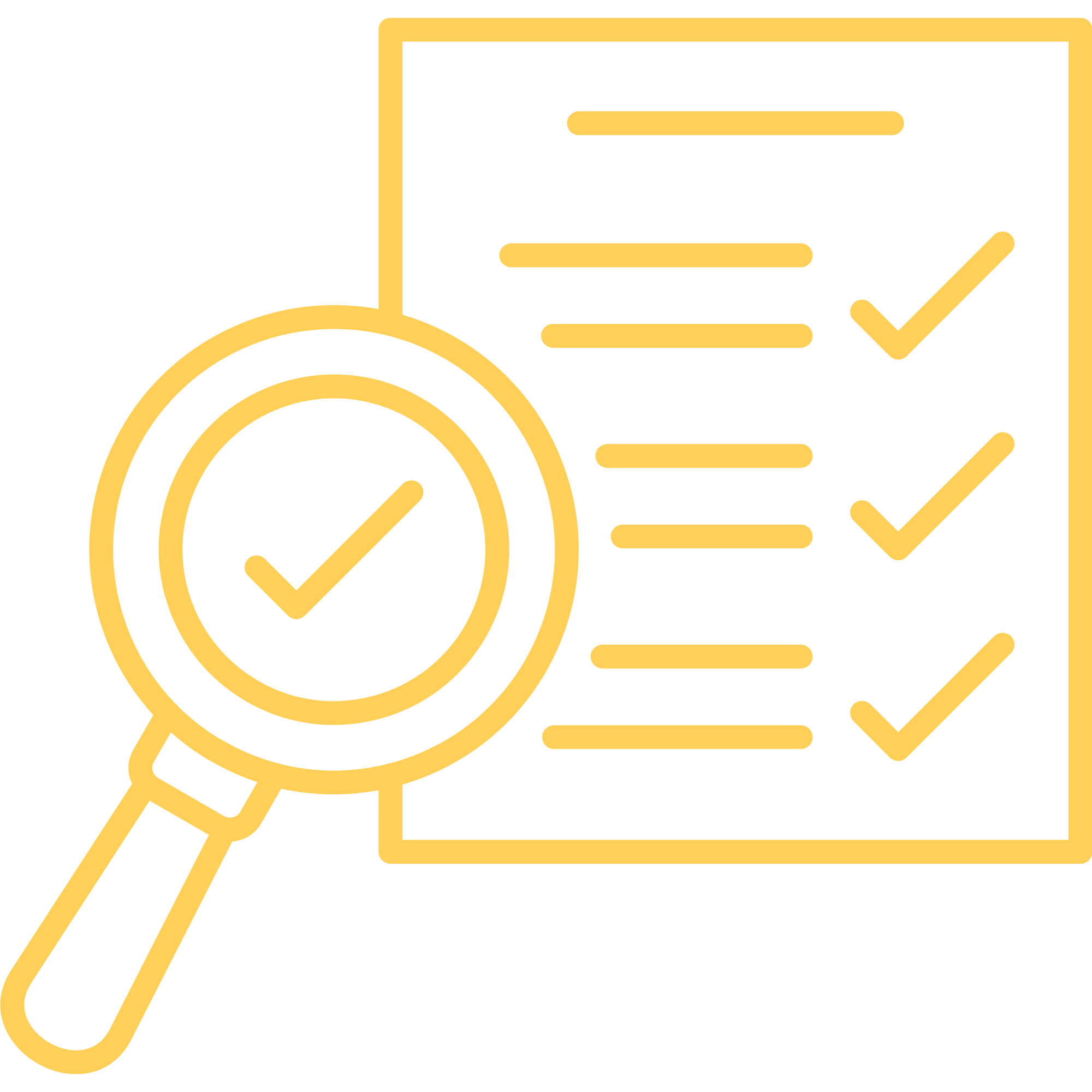 paper and magnifying glass icon