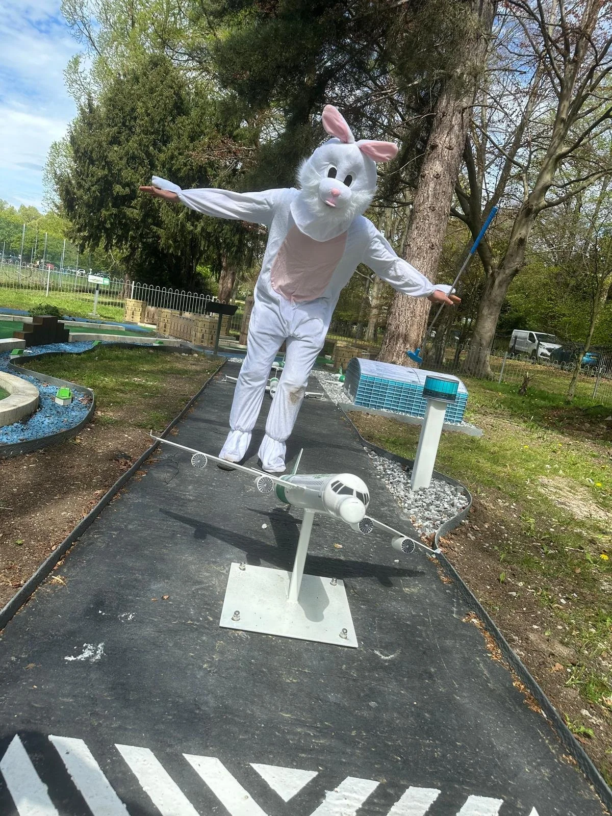Easter Bunny Heathrow Mini Golf Hole