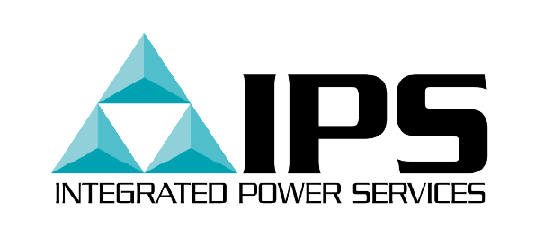Logo for Nitrate Power Services featuring a stylized blue triangle and black text.