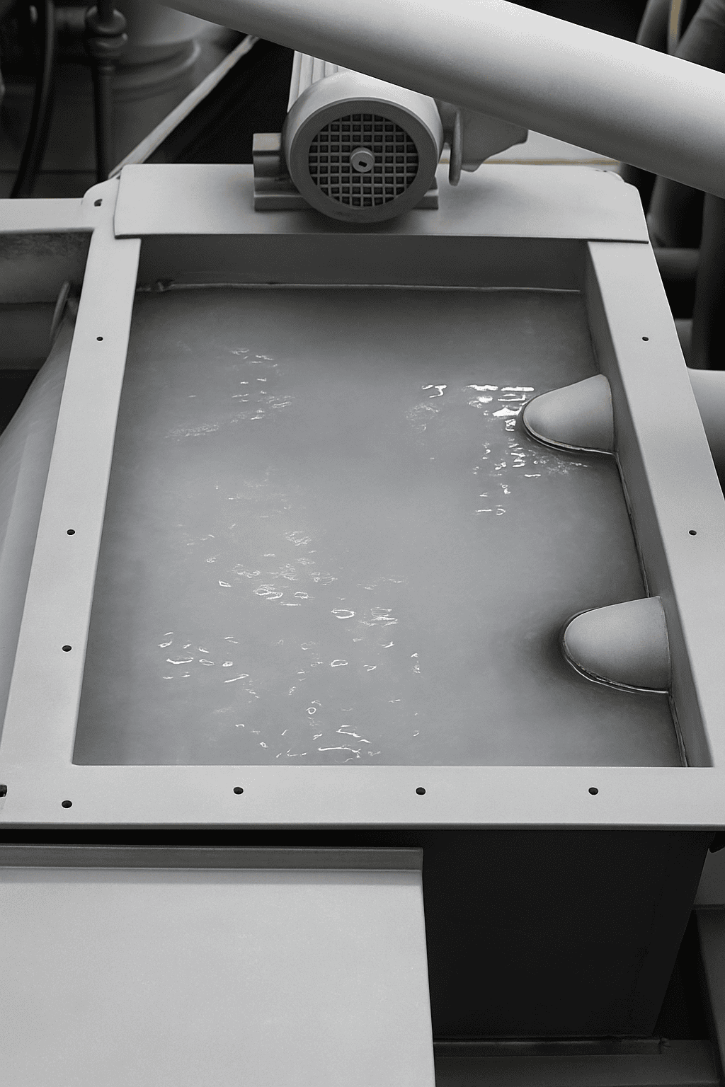 Wet prep: bath processing stage.