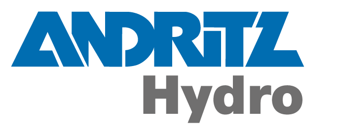 Andritz Hydro logo with blue, black, and gray text