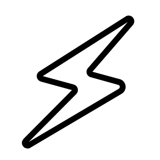 Internet rapida na propriedade - icone de um relampago