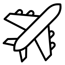 Localizacao - aviao - icone