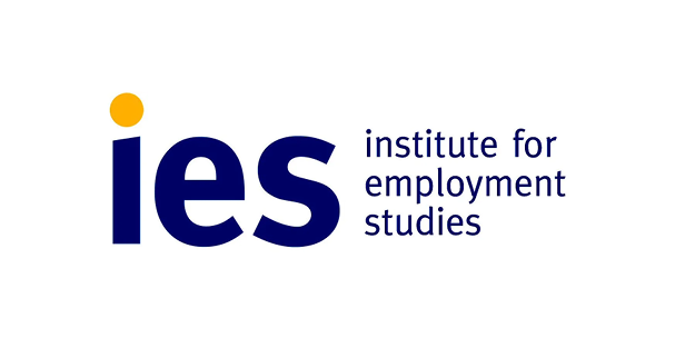 Logo for the Institute for Employment Studies featuring the acronym 'ies' with a yellow dot above the letter 'i' and the full name on the right.