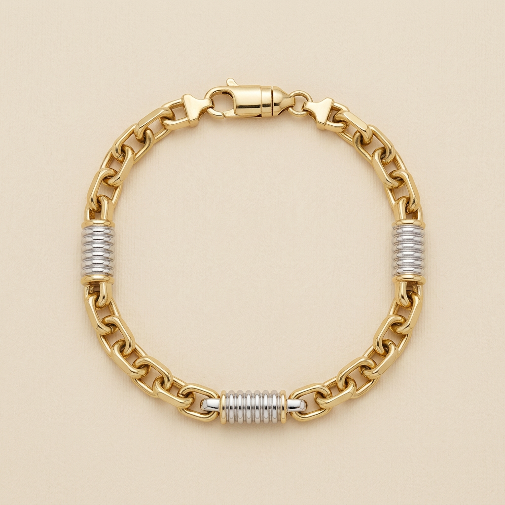 Gold ‘Bar & Link’ Bracelet