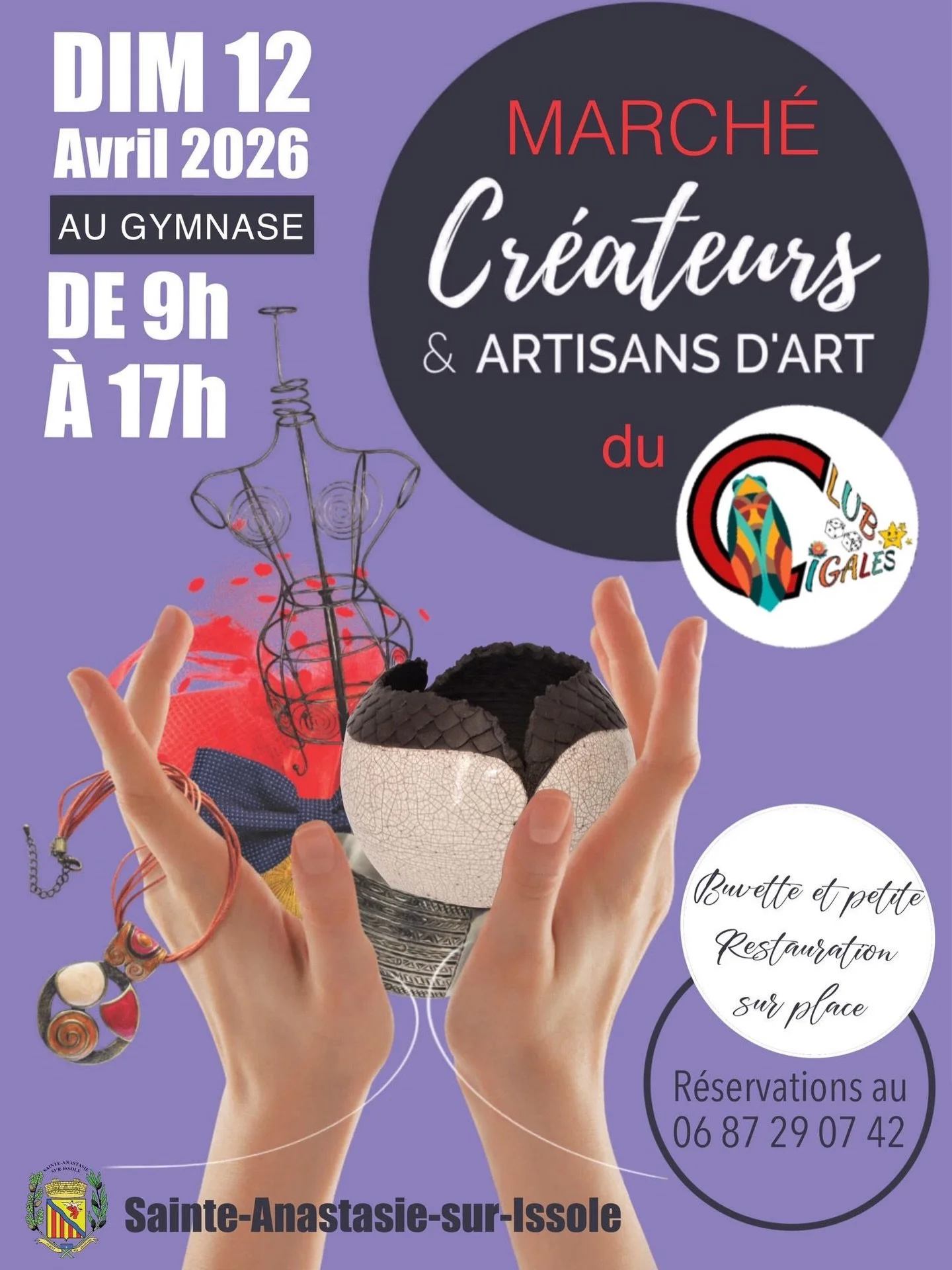 ✨ Ina &amp; Co au march&eacute; des cr&eacute;ateurs ✨

Nous sommes ravis de vous annoncer que Ina &amp; Co sera pr&eacute;sent au march&eacute; des cr&eacute;ateurs le 12 avril 2026 📅

📍 Gymnase de Sainte-Anastasie-sur-Issole 
🕘 De 9h &agrave; 17