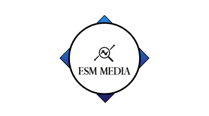 A logo featuring a stylized stopwatch with a channel indicator inside, and the text 'USMEX MEDIA' beneath it, surrounded by a diamond-shaped border with blue and black colors.