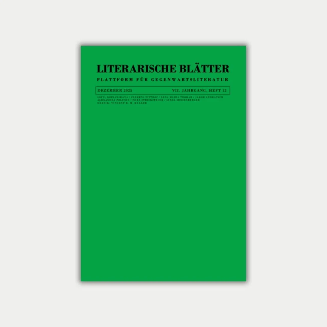 Cover der Zeitschrift „Literarische Blätter“, Ausgabe vom Dezember 2025