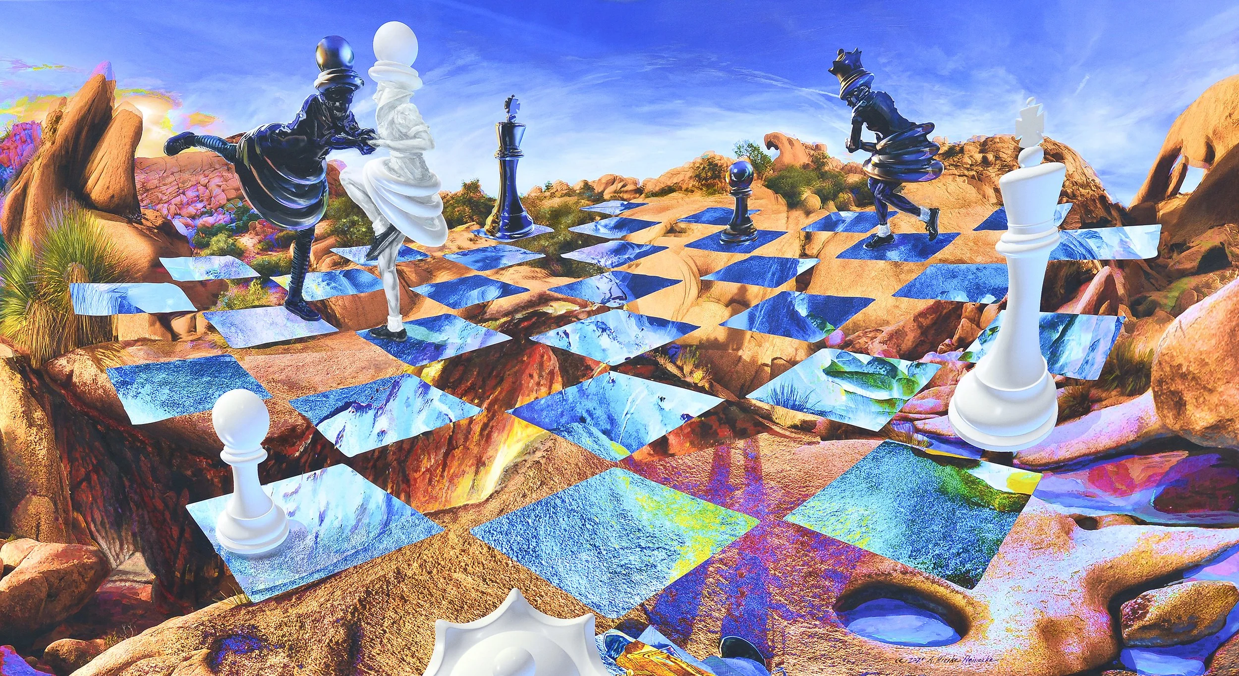 Mixed Media, Digital & Paint on canvas, Collage