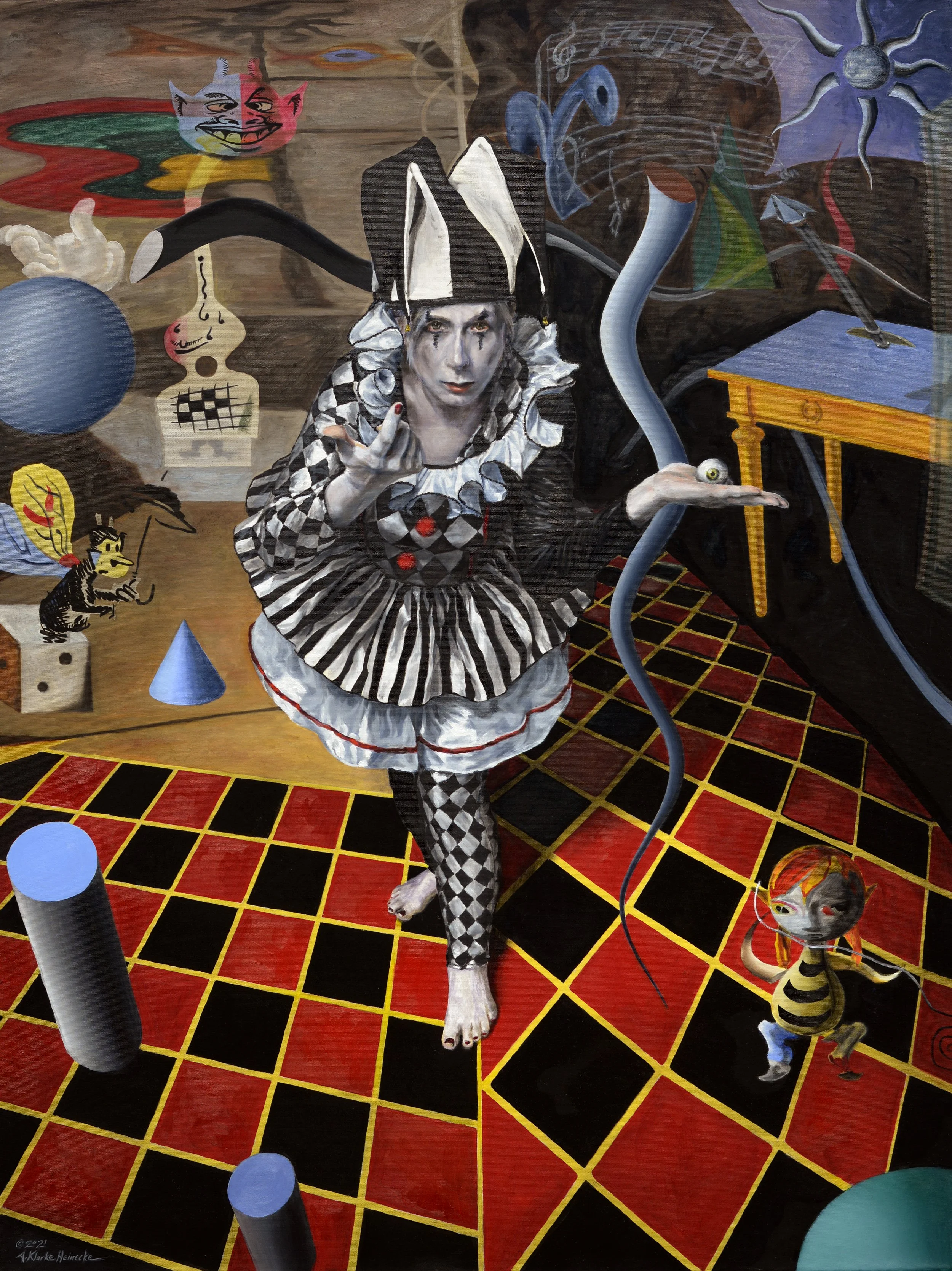 The Harlequin's Perspective oil painting